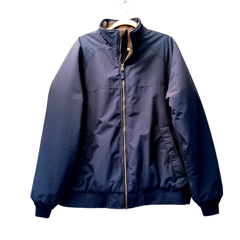 Lands End Men Bomber Style Squall Jacket Waterproof Windproof Fishing Boating Lg